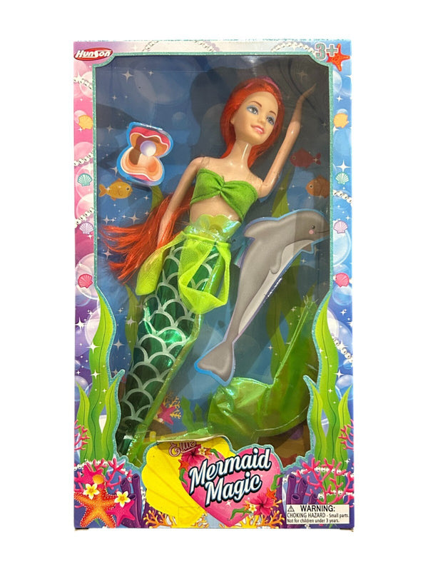 Hunson Mermaid Magic Doll with Red Hair