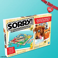 Sorry! Pets Behaving Badly Edition – Animal Board Game for Families