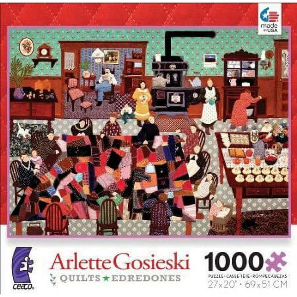 Ceaco Arlette Gosieski Crazy Quilt Bee Jigsaw Puzzle – 1000 Pieces