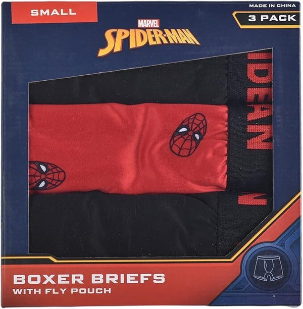 Marvel Spider-Man Men's Boxer Briefs 3-Pack Performance Mesh