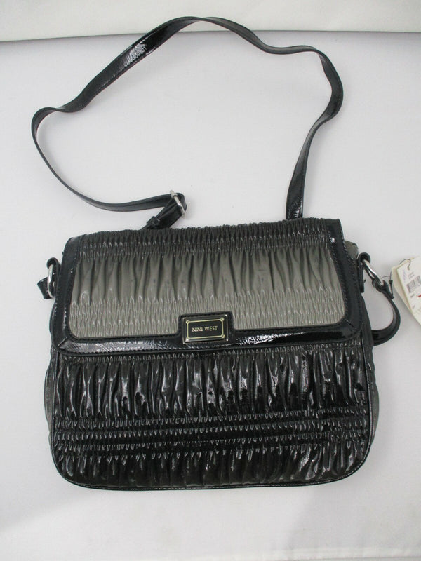 Nine West Show Stopper Tablet Crossbody Bag – Black / Gray