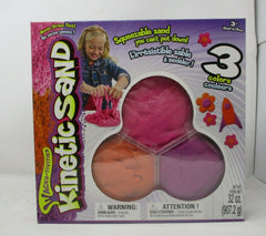 Spin Master Kinetic Sand 3-Pack – Neon Colors, 32 oz