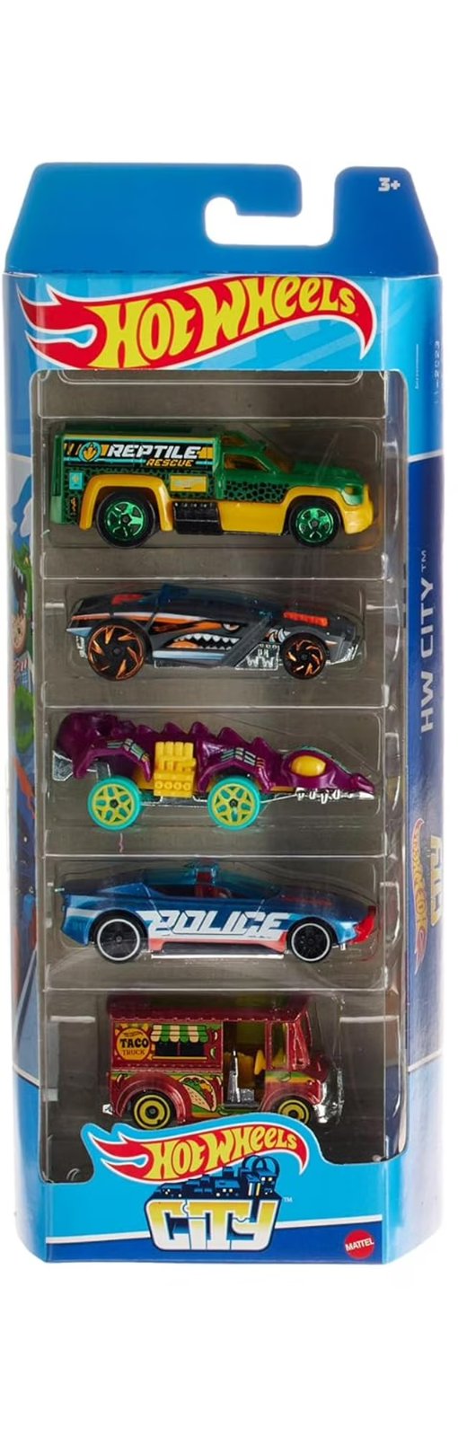 Hot Wheels 2024 HW City 5-Pack Die-Cast Cars by Mattel