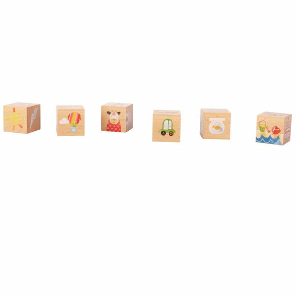 C.R. Gibson Wooden Story Blocks – Creative Storytelling Game for Kids