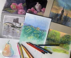 RoseArt Premium 24ct Soft Core Watercolor Pencils in Design Tin