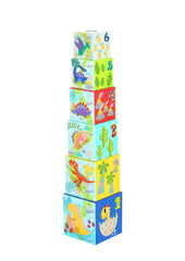 Tooky Toy Dinosaur Nesting Boxes – Wooden Stacking Toy for Toddlers