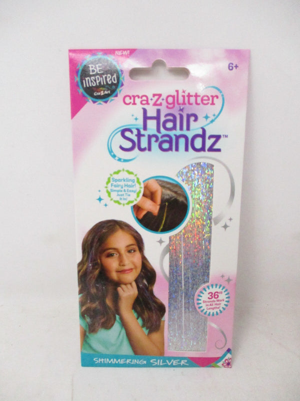 Cra-Z-Art Glitter Hair Strandz – Shimmering Silver Fairy Hair