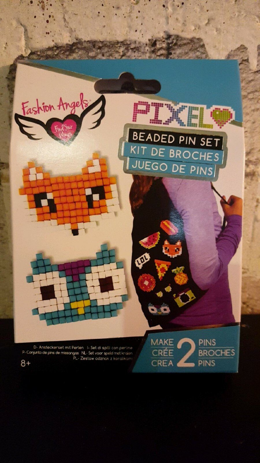 Fashion Angels Beaded Pin Set – DIY Owl & Fox Pins, Makes 2