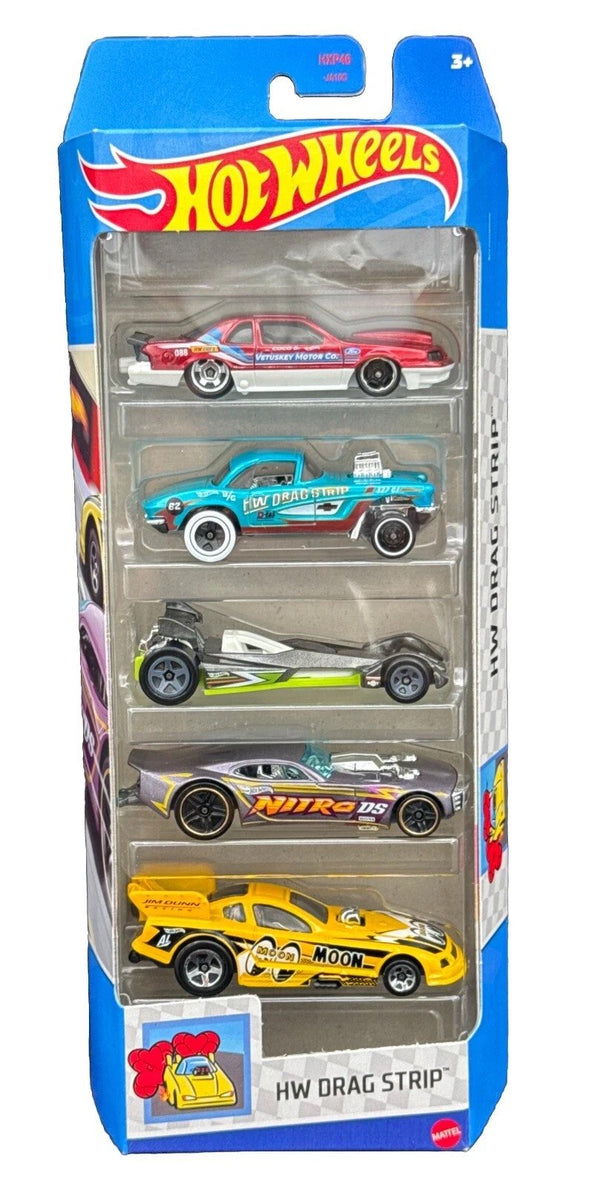 Hot Wheels HW Drag Strip 1:64 Die-Cast Cars 5-Pack