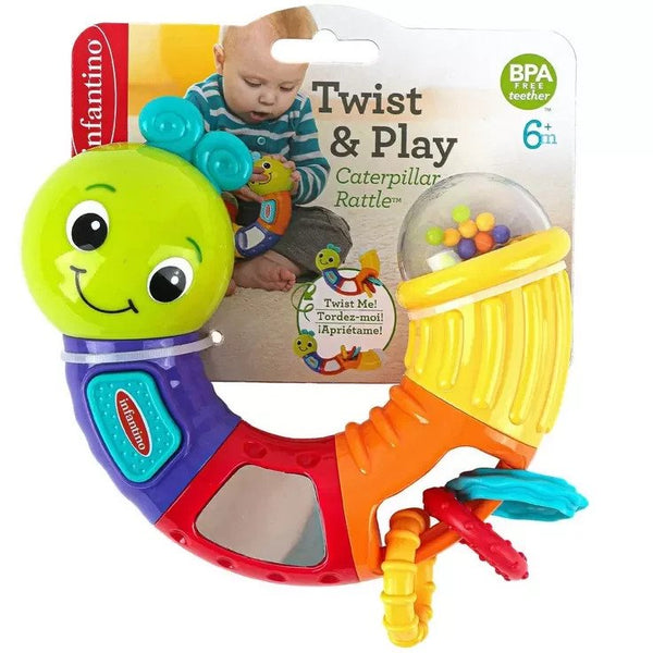 Infantino Topsy Turvy Twist & Play Caterpillar Rattle