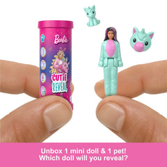 Barbie Mini BarbieLand Cutie Reveal Doll & Pet – Color Dream Series