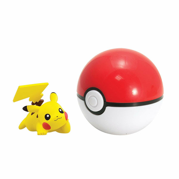 TOMY Pokémon Clip & Carry Pikachu Figure with Poké Ball – Pose L