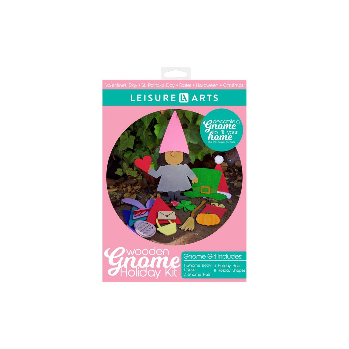 Leisure Arts Wood Garden Gnome Craft Kit – Basics Girl
