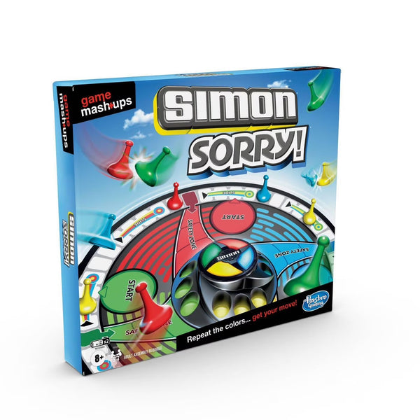 Hasbro Game Mashups Simon Sorry! Electronic Family Board Game