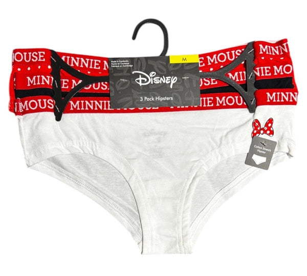 Minnie Mouse Hipster Underwear — 3-Pack, Size Medium
