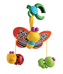 BKids Dingle-Dangle Bug Stroller Clip | Chiming Butterfly Baby Toy
