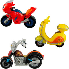 TOMY Ricky Zoom Maxwell, Hank & Scootio Bike Buddies Set of 3