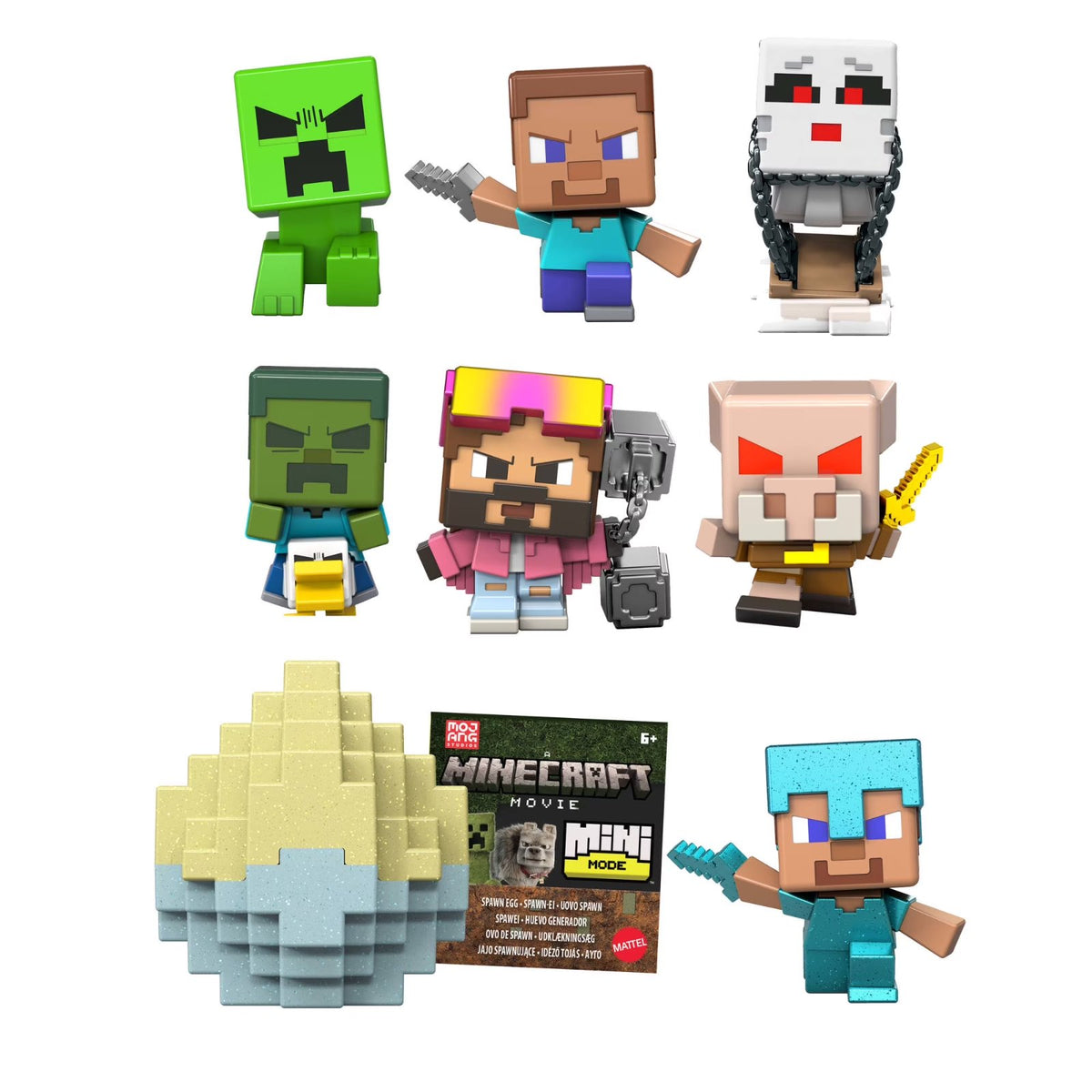 Minecraft Mini Mode Spawn Egg with Surprise Mini Figure 1.5"