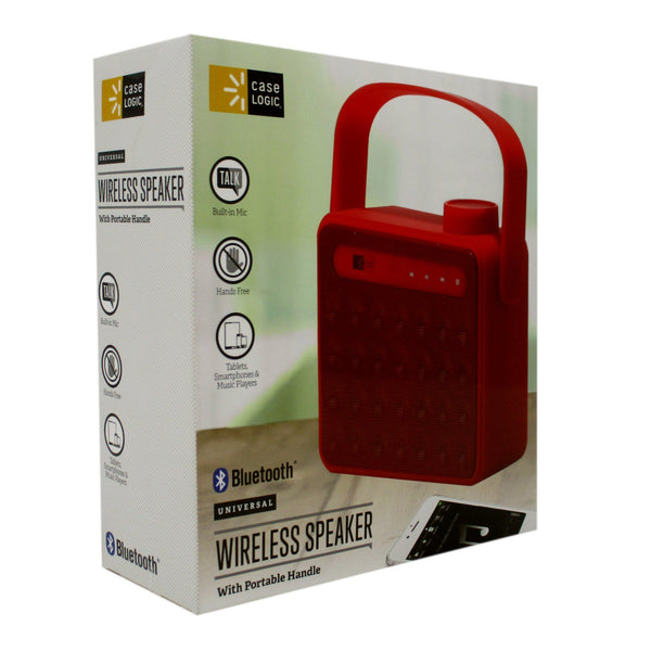 Case Logic Bluetooth Portable Speaker with Handle – Red