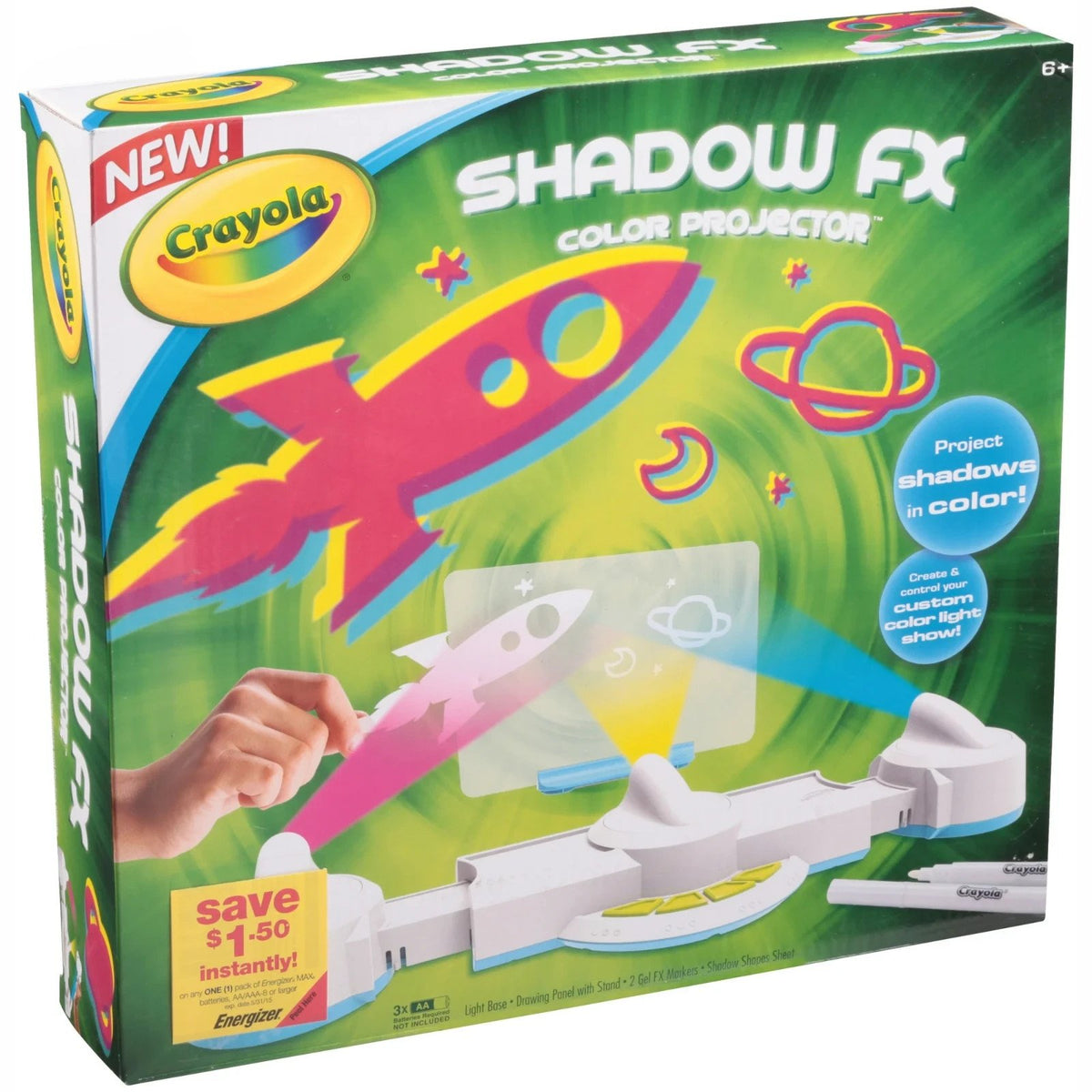 Crayola Shadow FX Color Projector – Kids Creative Light Art Kit