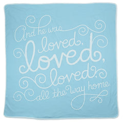 Hallmark Loved Baby Boy Soft Blue Security Blanket