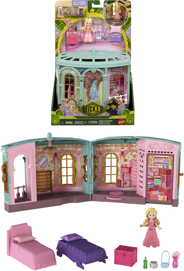 Mattel Wicked So Popular Dorm Doll Playset | 3 Play Spaces & 9 Accessories