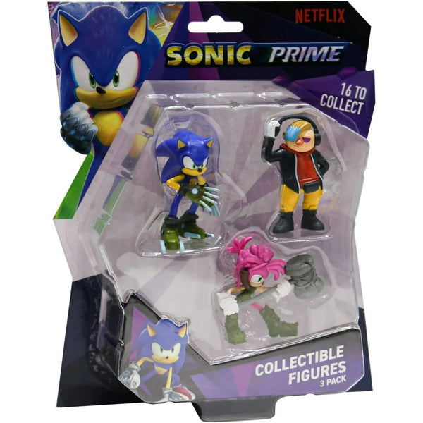 Sonic Prime 3-Pack Figures – Sonic, Dr. Don't & Amy