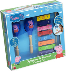 Peppa Pig Wood Xylophone & Maracas Set – 8 Colorful Keys
