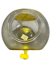 Circle Glass 1 Gallon Lemon Glass Drink Dispenser with Spigot