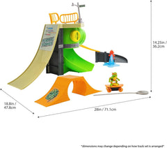 Funrise TMNT Turtle Madness Skate Park Playset – 18-Piece Set
