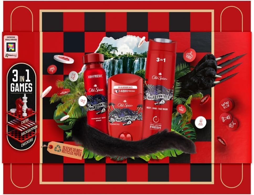 Old Spice Night Panther Men's Gift Set – Deodorant & Shower Gel Bundle