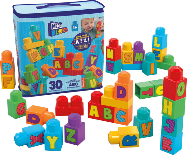 MEGA ABC Building Bag – Letter Learning Building Set for Kids