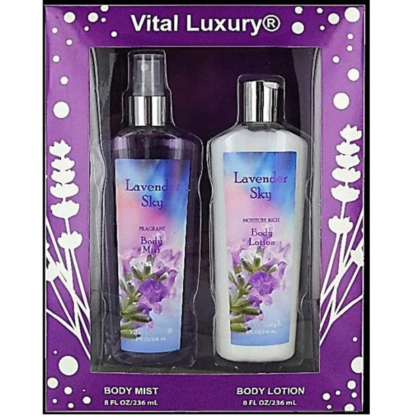 Vital Luxury Lavender Sky Body Mist & Lotion Gift Set 8 fl oz