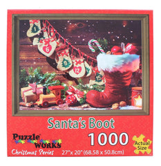 Puzzle Works Santa's Boot 1000-Piece Jigsaw Puzzle | 27" x 20"