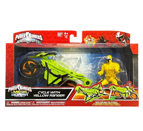 Bandai Power Rangers Mega Morph Cycle with Yellow Ranger Figure