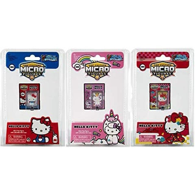 Sanrio Hello Kitty World's Smallest Micro Figures Bundle Set of 3