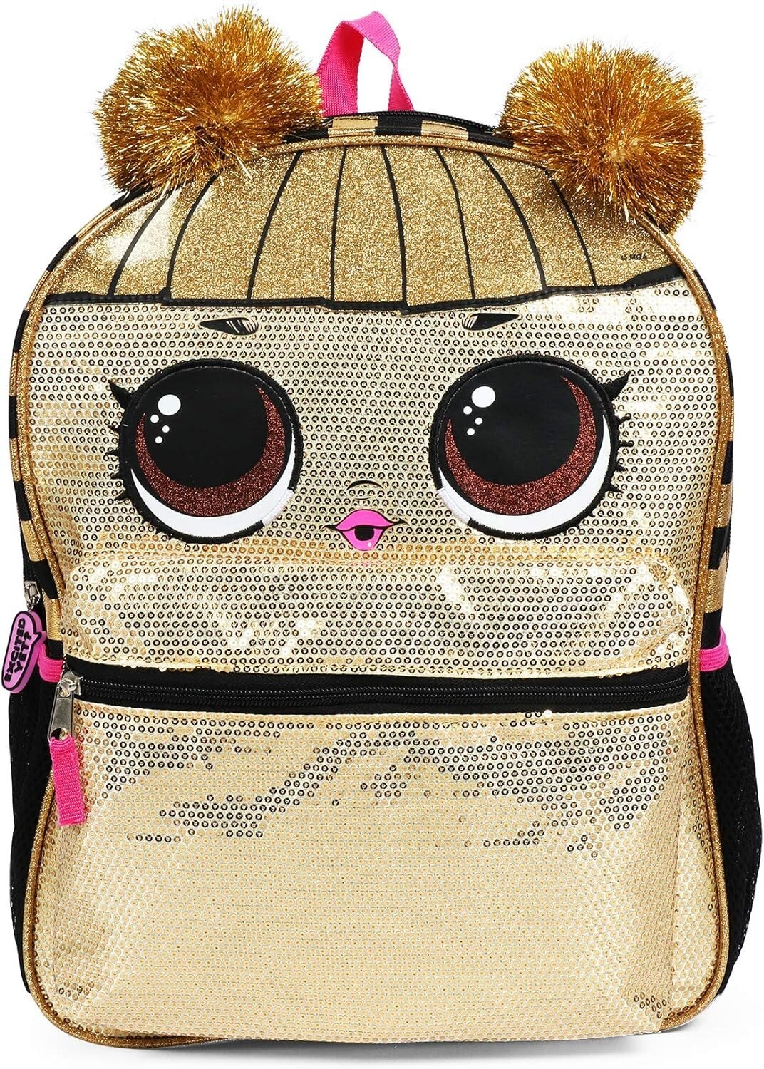 LOL Surprise Queen Bee 16-Inch Gold Sequin Backpack
