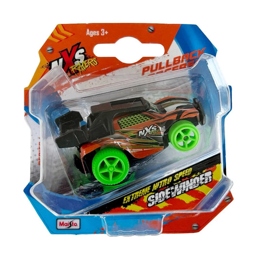 Maisto NXS Racers Pullback Nitro Speed Sidewinder Toy Car