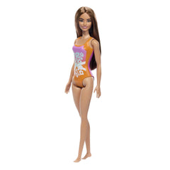 Barbie Beach Doll with Light Brown Hair & Tropical Swimsuit