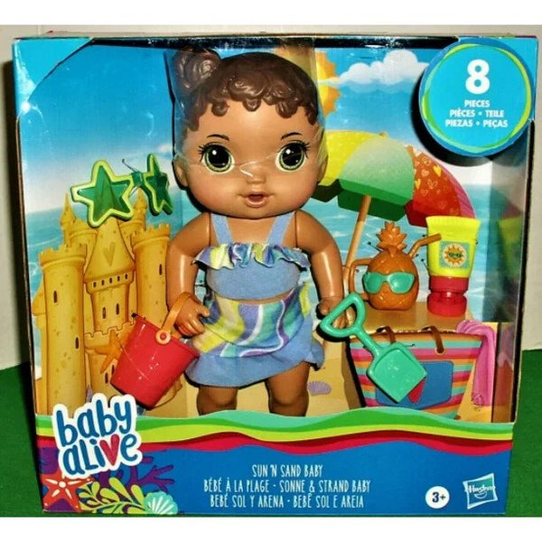 Baby Alive Sun 'N Sand Baby Doll 8-Piece Beach Playset