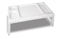 Ideas In Motion Portable Folding Serving Table – Lightweight White Tray