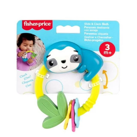Fisher-Price Slide & Clack Sloth Baby Teether Sensory Toy