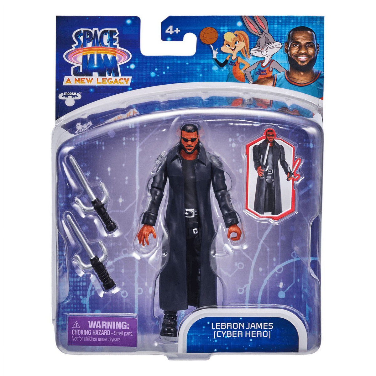 Moose Enterprise Space Jam LeBron James Cyber Hero 5" Baller Action Figure
