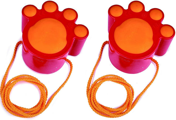 Hape Cat Walk Paw-Print Stilts Sand & Beach Toy | Red