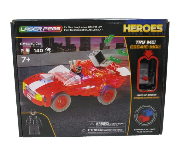 Laser Pegs Getaway Car Light-Up Building Construction Set