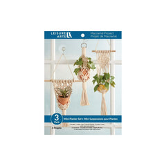 Leisure Arts Macrame Mini Planter Kit – Beginner-Friendly Set