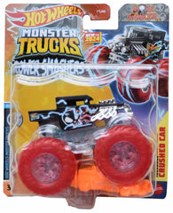 Hot Wheels Monster Trucks Bone Shaker Power Smashers + Crushed Car