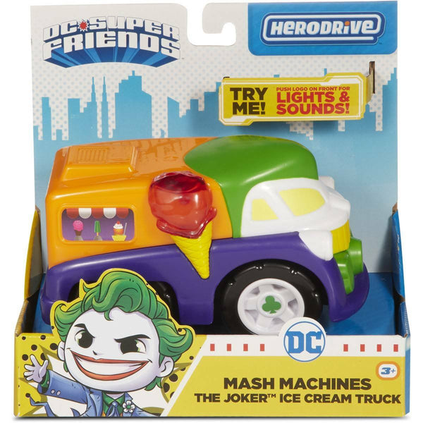 DC Herodrive Mash Machines The Joker Light & Sound Character Car