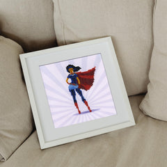 Diamond Art by Leisure Arts Hero Diamond Painting Kit, 8"x8"