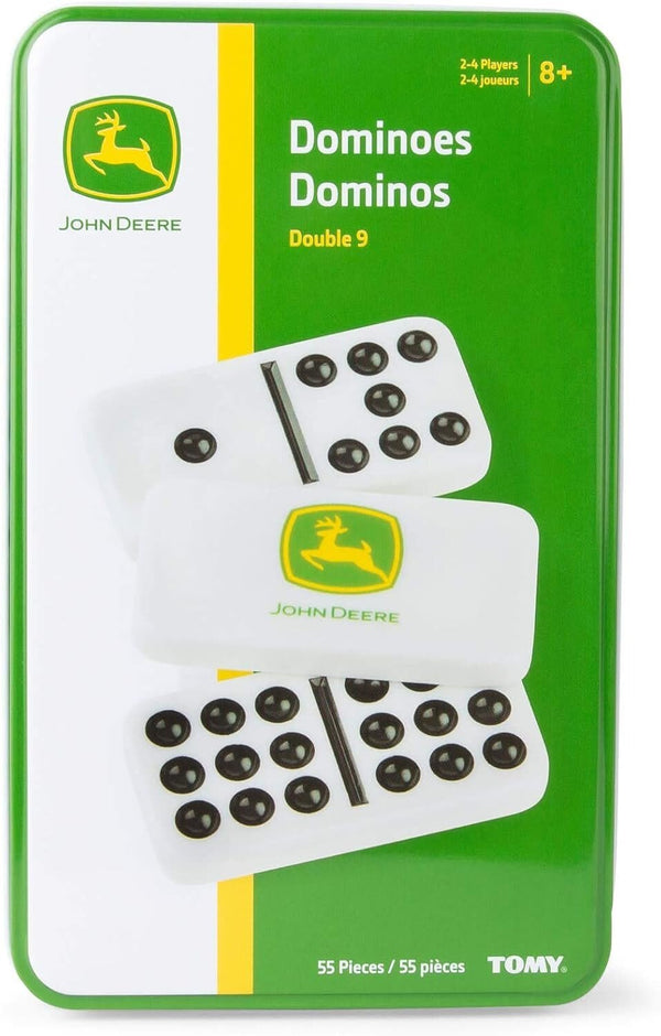 John Deere Double 9 Dominoes Set with Collector's Tin